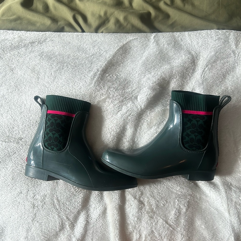 Green Coach Rubber Booties